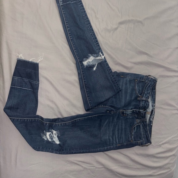 American Eagle Outfitters Dark Blue Denim Jeans - Picture 2 of 4